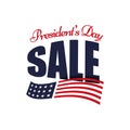 presidents day sale red blue color vector typography text for sale banners, greeting cards, gifts, promotions vector illustrations
