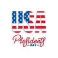 Presidents Day. Typographic lettering logo for USA Presidents Day celebration