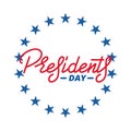 Presidents Day. Typographic lettering logo for USA Presidents Day celebration