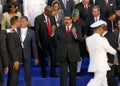 Presidents of Delegations pose for the official photograph in the 17th Summit of the Non-Aligned Movement