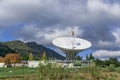 Presiding over the complex with a large antenna exploring the deep space. Royalty Free Stock Photo