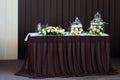 Presidium, table wedding, for a couple, two. Indoor