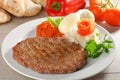 Presliced traditional burger patty called pljeskavica Royalty Free Stock Photo
