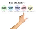 Five Types of Debentures