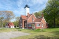 Presque Isle lighthouse, built in 1872 Royalty Free Stock Photo