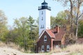 Presque Isle lighthouse, built in 1872 Royalty Free Stock Photo