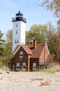 Presque Isle lighthouse, built in 1872 Royalty Free Stock Photo