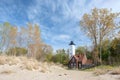 Presque Isle lighthouse, built in 1872 Royalty Free Stock Photo