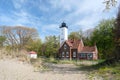 Presque Isle lighthouse, built in 1872 Royalty Free Stock Photo