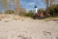 Presque Isle lighthouse, built in 1872 Royalty Free Stock Photo