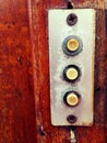 Press buttons for doorbell