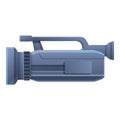 Press camcorder icon, cartoon style