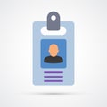 Colored Press card trendy symbol. Vector illustration