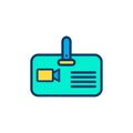 Press card flat vector icon sign symbol