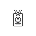 Press card outline icon