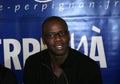 Press conference of Lilian Thuram Royalty Free Stock Photo