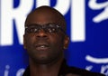 Press conference of Lilian Thuram Royalty Free Stock Photo