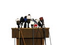 Press Conference Microphones Royalty Free Stock Photo