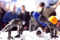 Press conference Royalty Free Stock Photo