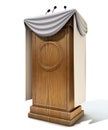 Press Conference Podium With Draping