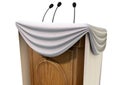 Press Conference Podium With Draping