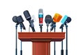 Press Conference Podium Royalty Free Stock Photo