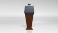 Press conference podium stand on white Royalty Free Stock Photo