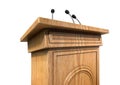 Press Conference Podium Royalty Free Stock Photo