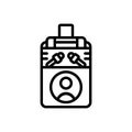Black line icon for Press, clamp and straining Royalty Free Stock Photo
