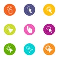 Press icons set, flat style Royalty Free Stock Photo