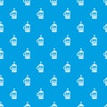 Press kettle pattern vector seamless blue