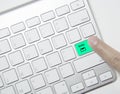 Press Keyboard on green send Button