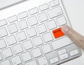 Press Keyboard on Red Decline Button