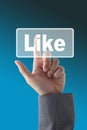 Press Like button Royalty Free Stock Photo