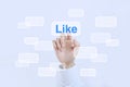 Press like button Royalty Free Stock Photo