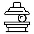 Press machine tool icon, outline style Royalty Free Stock Photo