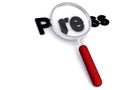 Press with magnifying glass Royalty Free Stock Photo
