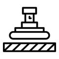 Press paper machine icon, outline style Royalty Free Stock Photo