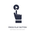 press play button icon on white background. Simple element illustration from UI concept