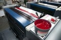 Press printing - Offset machine (detail Ink) Royalty Free Stock Photo