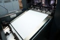 Press printing - Offset machine (detail paper) Royalty Free Stock Photo