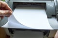 Press process on clean sheets of paper Royalty Free Stock Photo