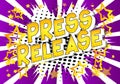 Press Release - Comic book style word. Royalty Free Stock Photo