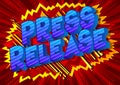 Press Release - Comic book style word. Royalty Free Stock Photo
