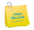 press release memo post illustration Royalty Free Stock Photo