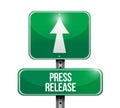 press release road sign illustration Royalty Free Stock Photo