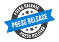 press release sign. press release round ribbon sticker. press release Royalty Free Stock Photo