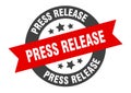 press release sign. press release round ribbon sticker. press release Royalty Free Stock Photo
