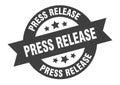 press release sign. press release round ribbon sticker. press release Royalty Free Stock Photo