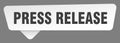 press release sign. press release white sticker isolated on gray background Royalty Free Stock Photo